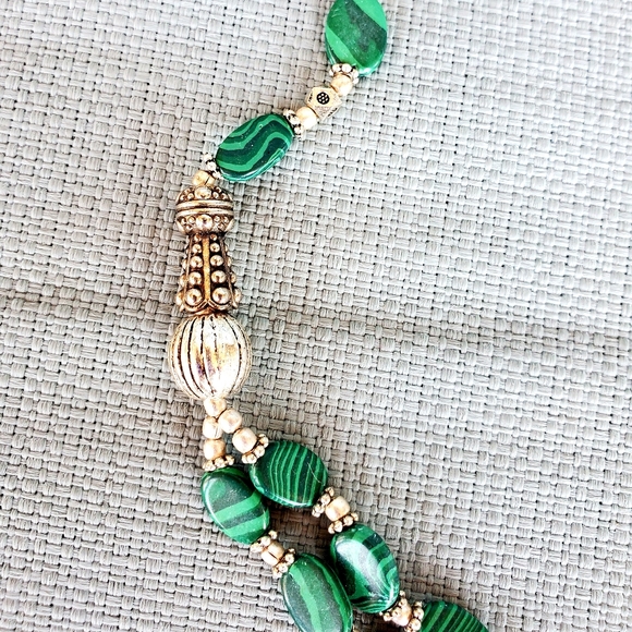 New Unique Mosaic Jasper Silver Necklace. - Picture 11 of 14